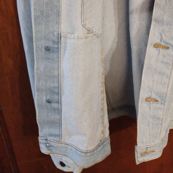 Faded Glory XXL denim jacket with extra pockets, stained - Picture 2 of 9